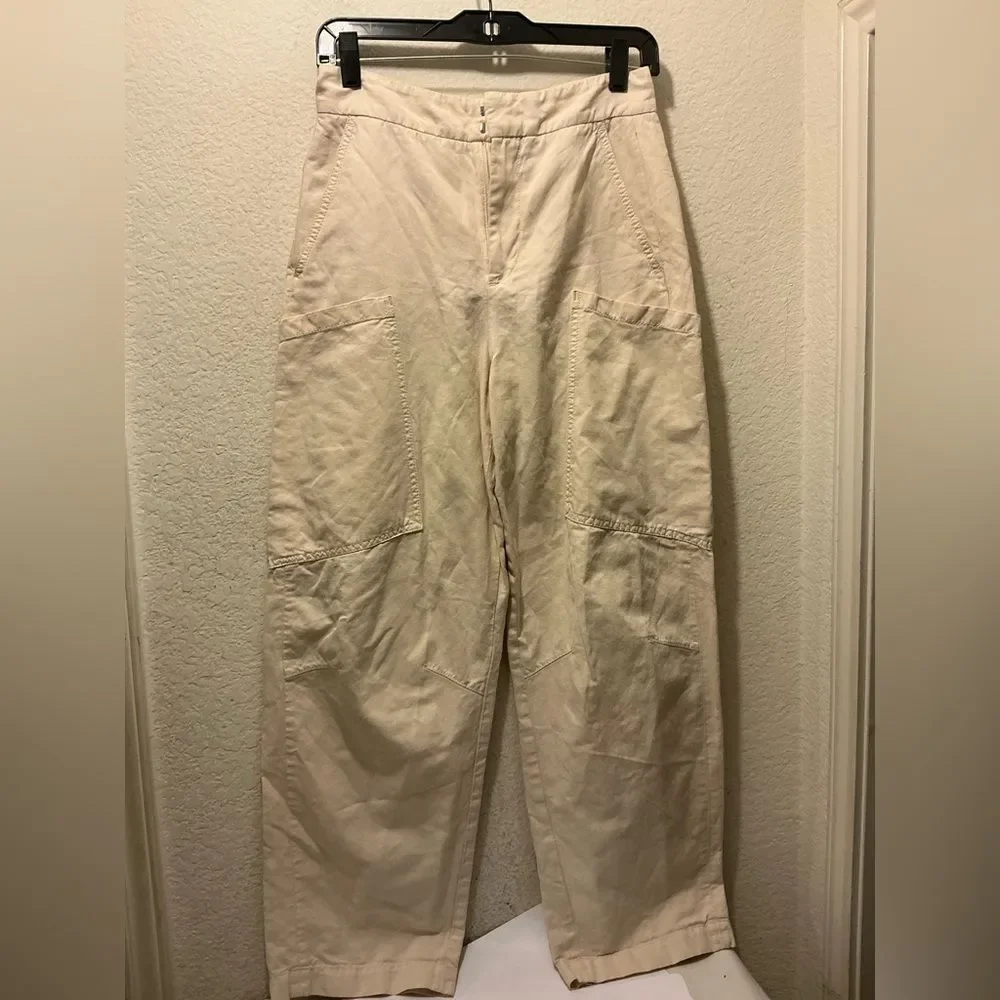 Zara Cream women’s Pants cargo oversized size XS